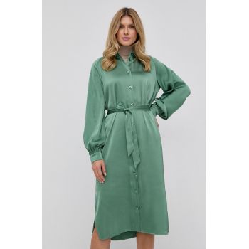 Samsoe Samsoe Rochie culoarea verde, midi, oversize