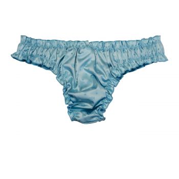 All over eye star stretch satin azzurro l