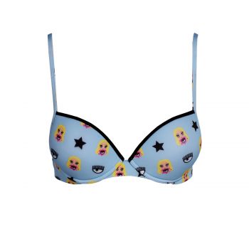 All over mascotte microfiber push-up fantasia azzurro s