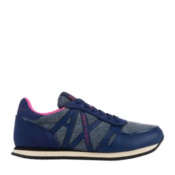 Micro suede and denim sneakers 36