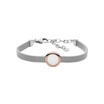 Sea glass two-tone steel mesh bracelet skj1336998