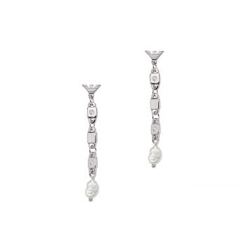 Sterling silver chain-link earrings eg3473040