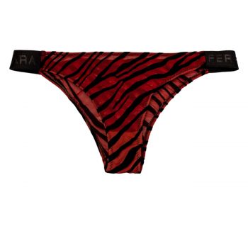 Tiger flock tulle brazilian fantasia rosso m