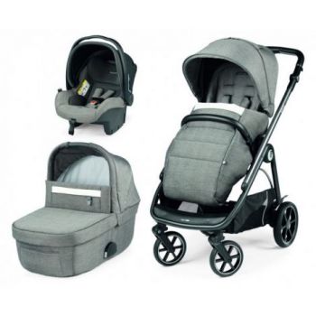 Carucior 3 in 1 Peg Perego Veloce, Primoviaggio SL, 0 - 22 kg, City Grey, Gri   Alb