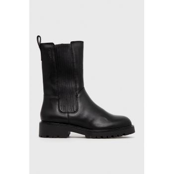 Vagabond Shoemakers Ghete Chelsea de piele Kenova femei, culoarea negru, cu toc plat, izolat