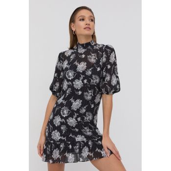 The Kooples Rochie culoarea negru, mini, model drept