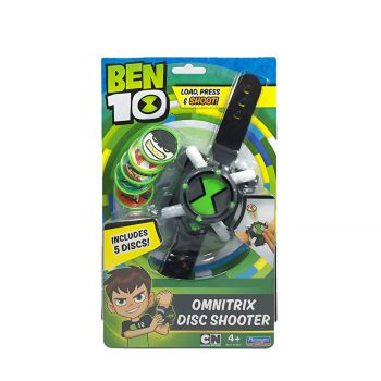 Ceas omnitrix cu lansator de discuri si 3 minifigurine ( hex, wildvine & vilgax)