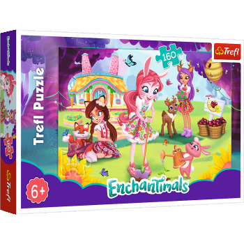 Puzzle Trefl Enchantimals, Bree Danessa si Felicy in gradina 160 piese