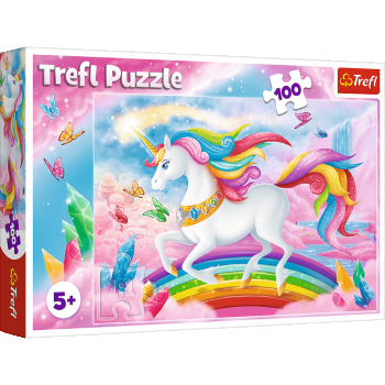 Puzzle Trefl Lumea de cristal a unicornilor 100 piese