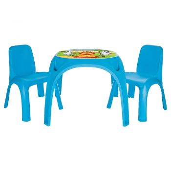 Set Masuta cu 2 scaune pentru copii Pilsan King Table blue ieftina