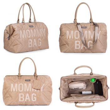 Geanta de infasat matlasata Mommy Bag bej Childhome