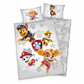 Lenjerie de pat Paw Patrol pentru copii din bumbac flanel Herding