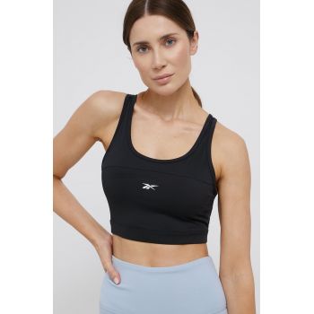 Reebok sutien sport HA1049 culoarea negru, neted