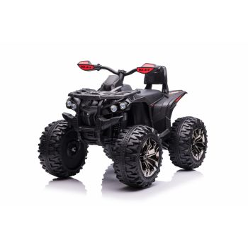 Atv electric 12V cu scaun din piele Nichiduta Road Power Black