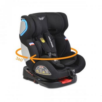 Scaun auto rotativ Moni 0-36 kg Colonel Black cu isofix