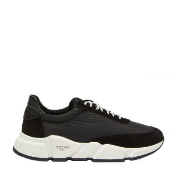 Leather nylon and suede sneakers 39