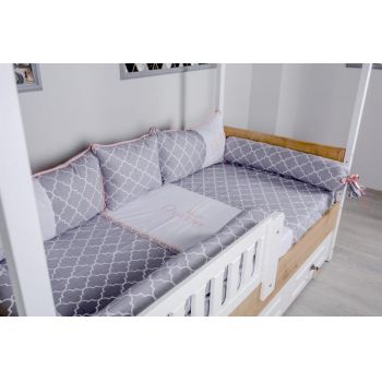 Lenjerie Montessori 8 piese Queen QN121 95x195 cm