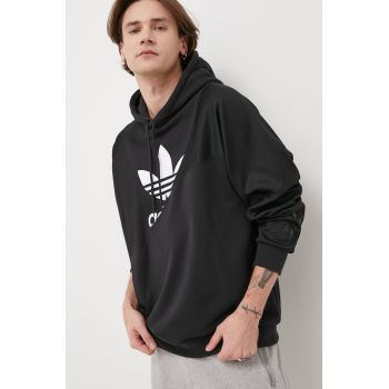 adidas Originals hanorac de bumbac HG6331 bărbați, culoarea negru, cu imprimeu HG6331-BLACK