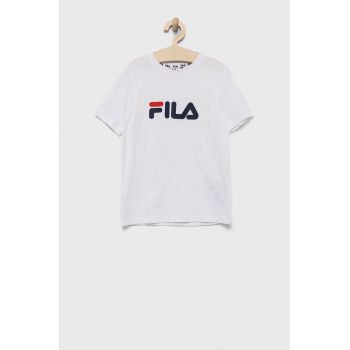 Fila tricou de bumbac pentru copii culoarea alb, cu imprimeu