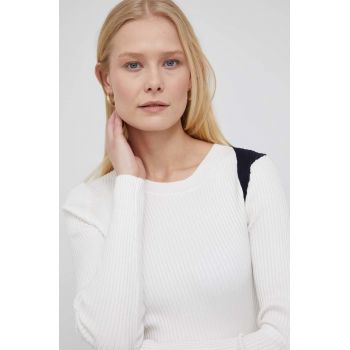 Dkny pulover femei, culoarea alb, light