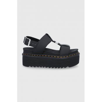 Dr. Martens sandale de piele Francis femei, culoarea negru, cu platformă DM26525001.Francis-Black