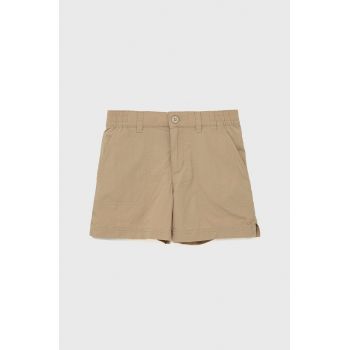 Columbia pantaloni scurti copii culoarea bej, neted, talie reglabila