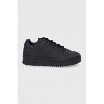 adidas Originals ghete de piele Forum Bold GY5922 culoarea negru GY5922-CBLACK