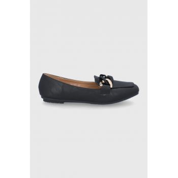 Answear Lab mocasini femei, culoarea negru, cu toc plat