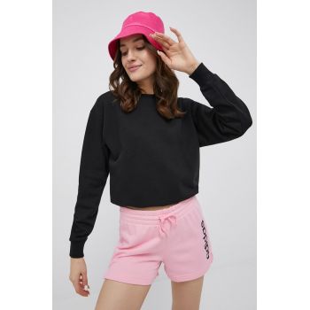 Champion bluză 114923 femei, culoarea negru, neted 114923-BS148