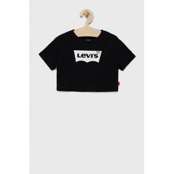 Levi's tricou de bumbac pentru copii culoarea negru