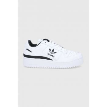 adidas Originals ghete de piele Forum Bold GY5921 culoarea alb GY5921-WHT/BLK