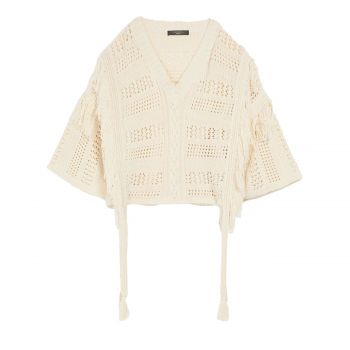 Cotton yarn poncho l