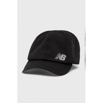 New Balance șapcă LAH21103BK culoarea negru, cu imprimeu de firma originala