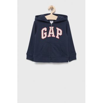 GAP bluza copii culoarea albastru marin, cu imprimeu