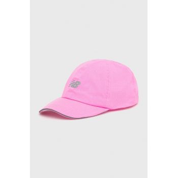 New Balance șapcă LAH13002VPK culoarea roz, cu imprimeu