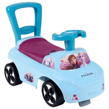 Masinuta copii Ride-On Smoby Frozen recomandata pentru copii cu varsta cuprinsa intre 10 si 36 luni, spatar cu functie de impingere, spatiu depozitare sub scaun