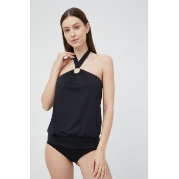 MICHAEL Michael Kors top de baie culoarea negru, cupa usor rigidizata