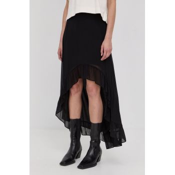 The Kooples fusta culoarea negru, maxi, evazati