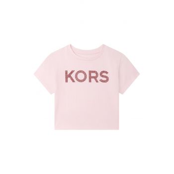 Michael Kors tricou de bumbac pentru copii culoarea roz