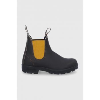 Blundstone Ghete Chelsea de piele 1919 femei, culoarea negru, cu toc plat