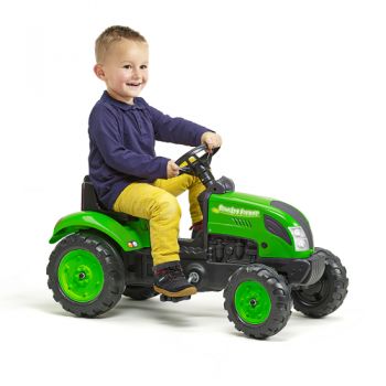 Tractor cu pedale verde pentru copii Falk 2057 Country Farmer de firma originala
