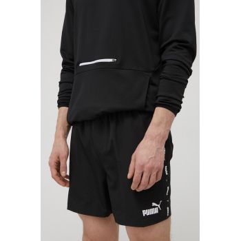 Puma pantaloni scurți de antrenament ESS+ Tape bărbați, culoarea negru 849043