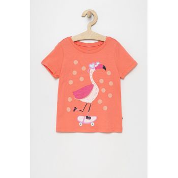 GAP tricou de bumbac pentru copii culoarea roz