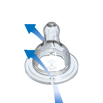 Set 2 tetine rotunde Dodie Initiation+, +6 luni debit 3, 3 viteze anti-colici silicon gat larg