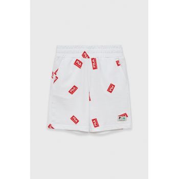 Fila pantaloni scurti copii culoarea alb,