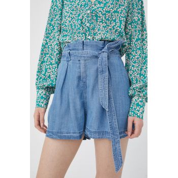 Superdry pantaloni scurti femei, neted, high waist