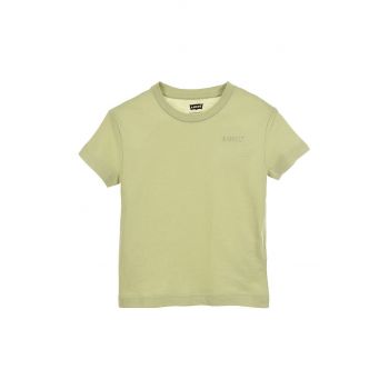 Levi's tricou de bumbac pentru copii culoarea verde, neted