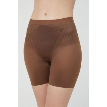 Spanx pantaloni scurti modelatori femei, culoarea maro ieftina