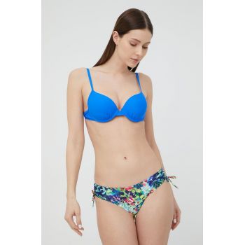 Answear Lab costum de baie culoarea albastru marin, cupa rigidizata