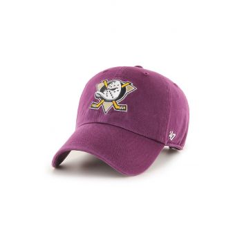 47brand șapcă Anaheim Ducks culoarea roz, cu imprimeu ieftina